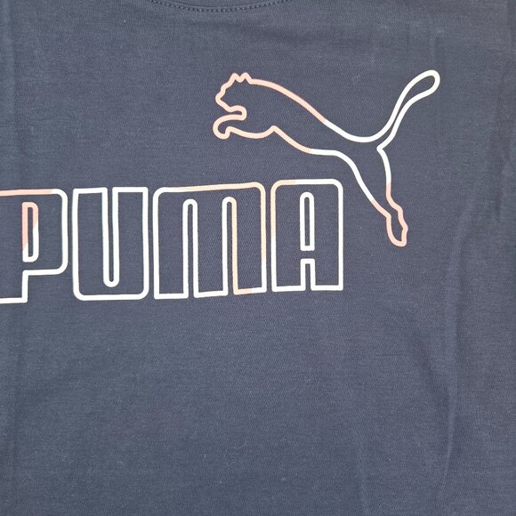 Puma Youth Girls 6/7 3-Piece Outfit: Pink Sweatshirt Navy Tee Pink Shorts 4163 - Picture 9 of 16